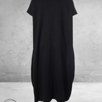 Gozzip Black Jurk Dunya Ballonzoom Zwart