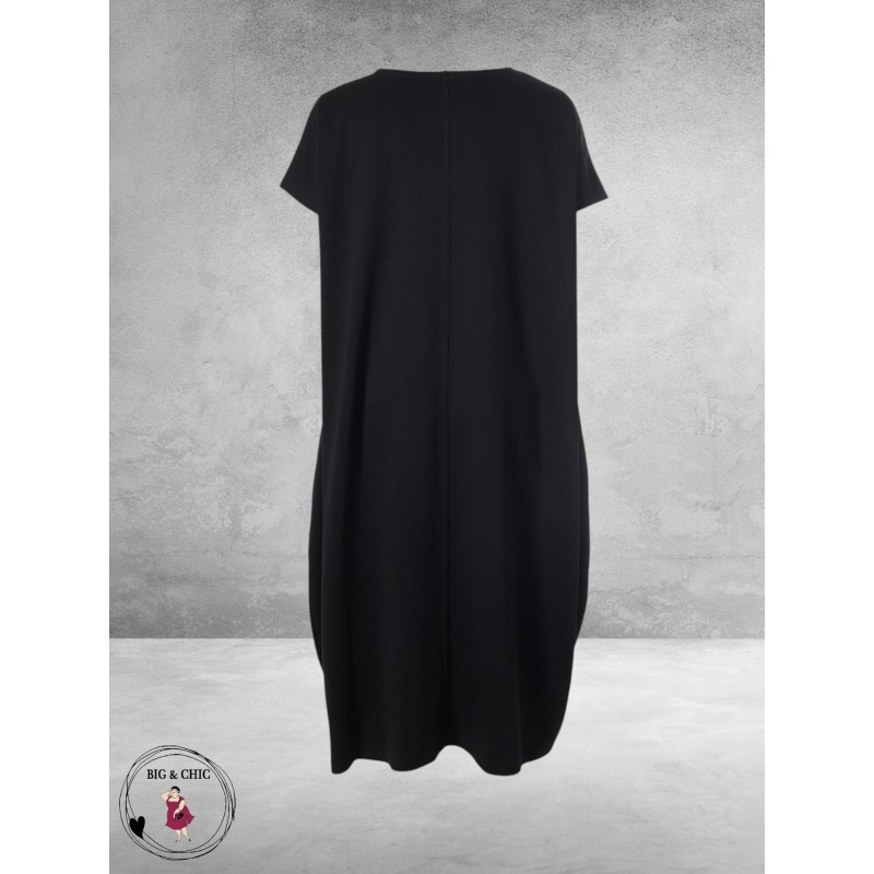 Gozzip Black Jurk Dunya Ballonzoom Zwart