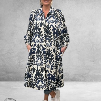 Gozzip Jurk Nelly Blue Print