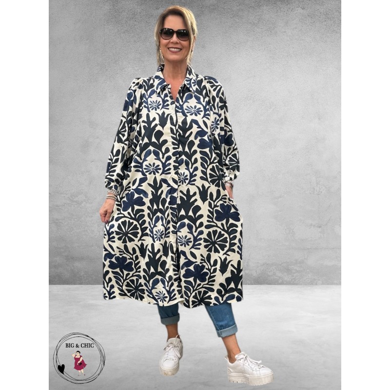 Gozzip Jurk Nelly Blue Print