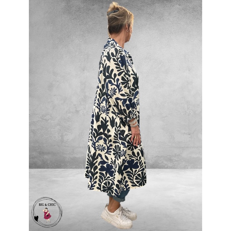 Gozzip Jurk Nelly Blue Print