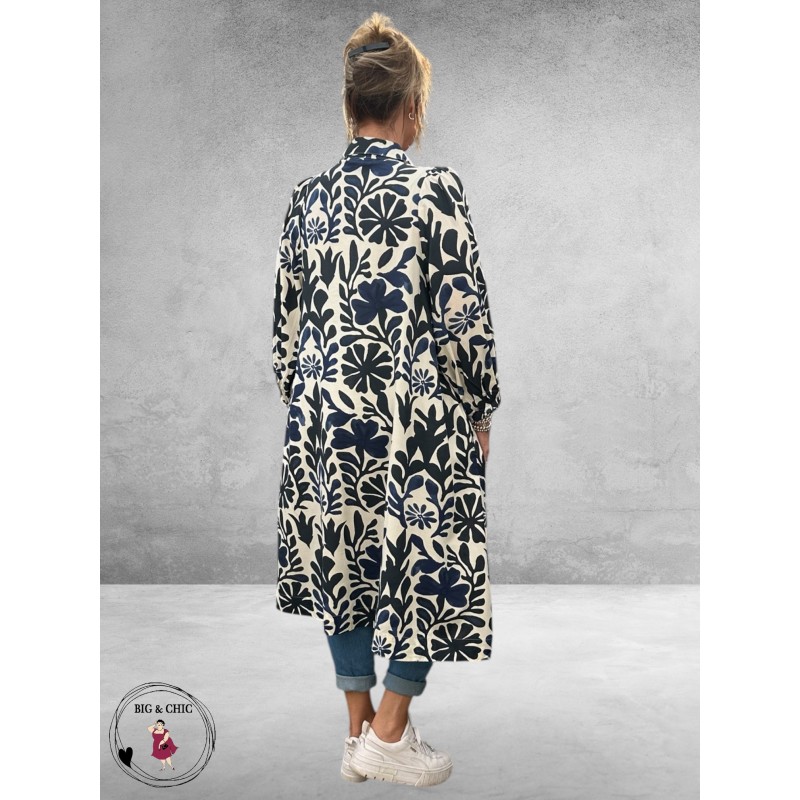 Gozzip Jurk Nelly Blue Print