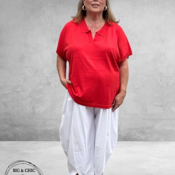 GOZZIP Trui Polostijl Rood