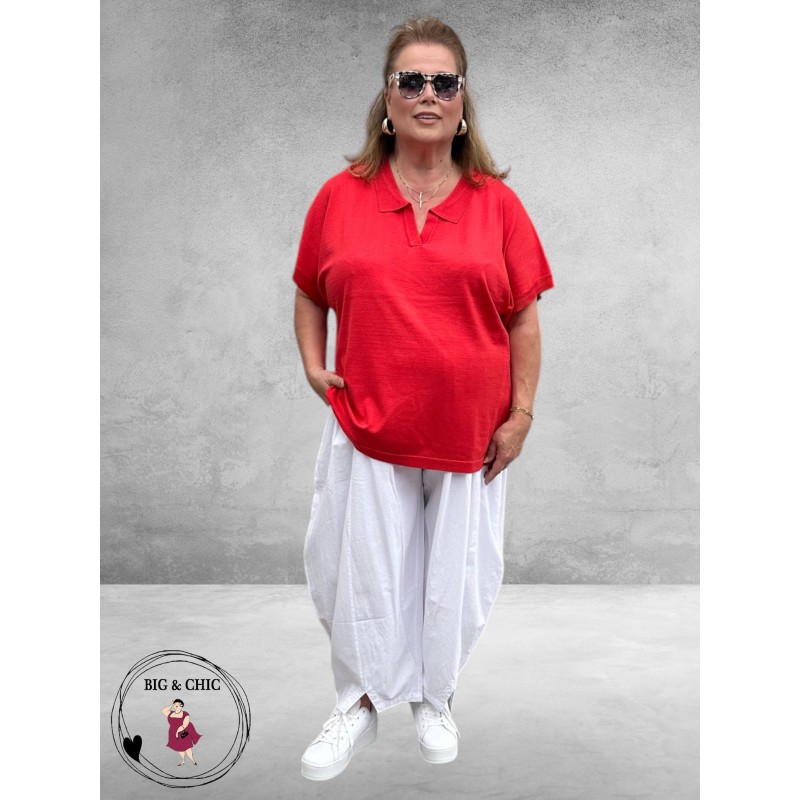 GOZZIP Trui Polostijl Rood