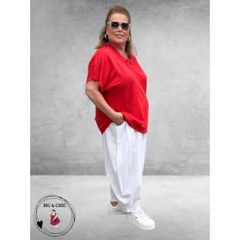 GOZZIP Trui Polostijl Rood