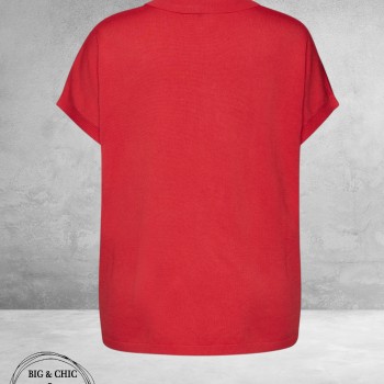 GOZZIP Trui Polostijl Rood