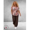 Gozzip Blouse Kaisa Roze/Mauve/Flowers