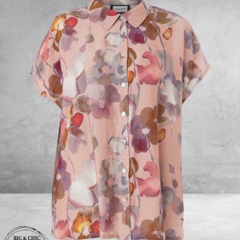 Gozzip Blouse Kaisa Roze/Mauve/Flowers