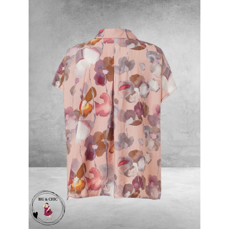 Gozzip Blouse Kaisa Roze/Mauve/Flowers