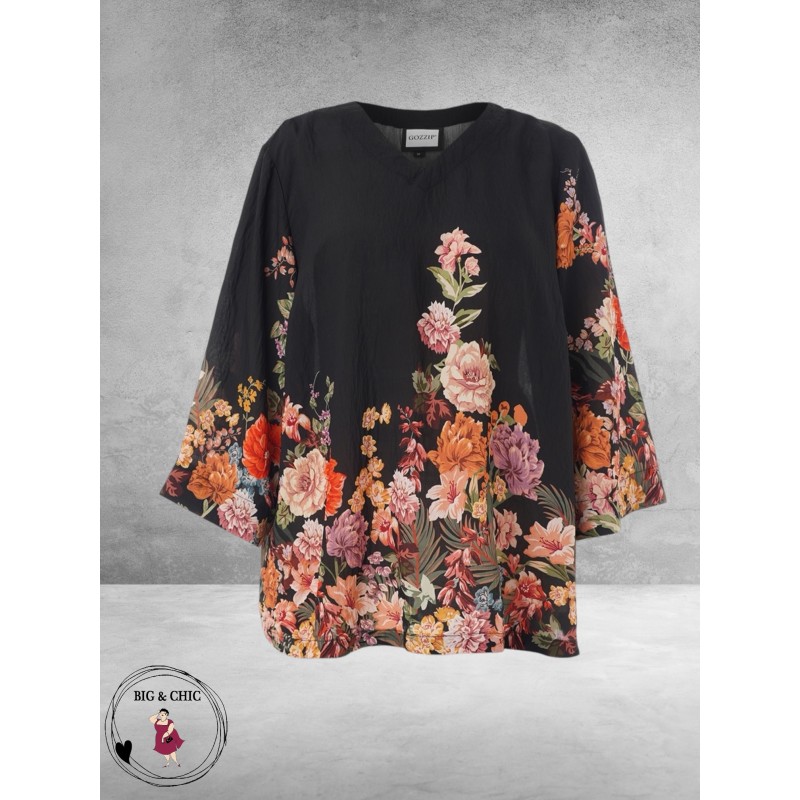 Gozzip Blouse-Shirt Else-Marie Zwart-Flowers