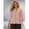 Gozzip Blouse Amaris Roze Bruin/Zilver Stippen