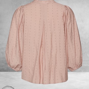 Gozzip Blouse Amaris Roze Bruin/Zilver Stippen
