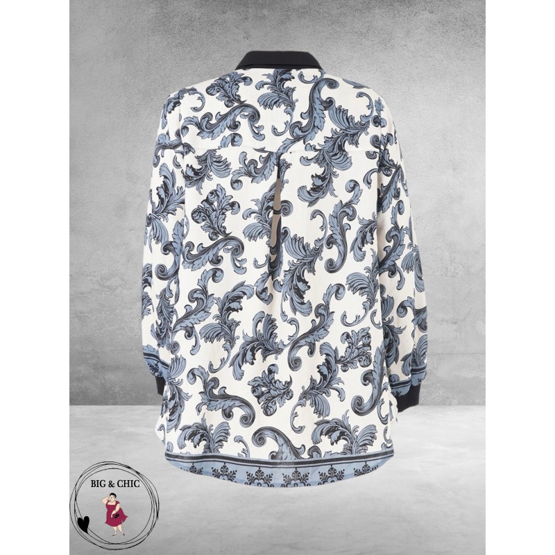 STUDIO Blouse NICOLETTE Blauw/Wit