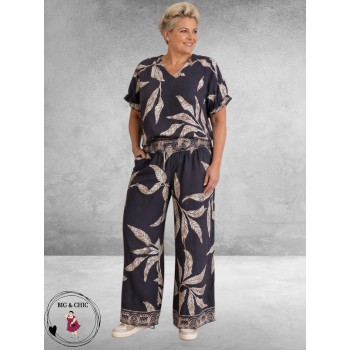 STUDIO Broek ANEMONE Blauw/Zand