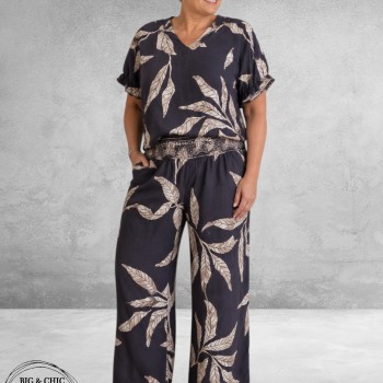 STUDIO Broek ANEMONE Blauw/Zand