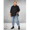 GOZZIP Blouse Zelia A-Lijn Zwart