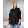 GOZZIP Blouse Zelia A-Lijn Zwart
