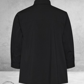 GOZZIP Blouse Zelia A-Lijn Zwart