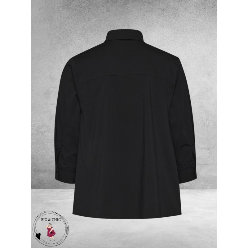 GOZZIP Blouse Zelia A-Lijn Zwart