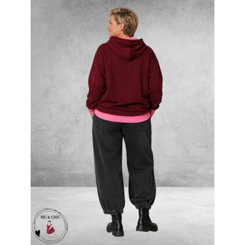 GOZZIP Baggy Broek Clara Black Denim