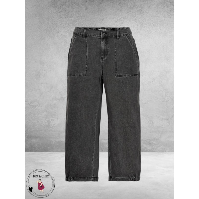 GOZZIP Baggy Broek Clara Black Denim