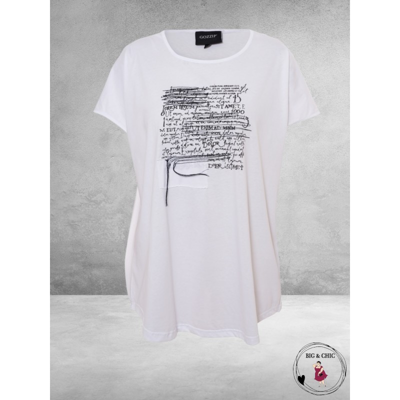 GOZZIP T-Shirt Lilian Wit