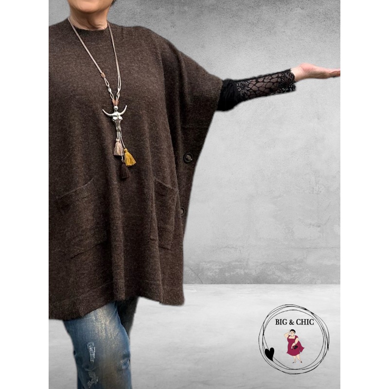 GOZZIP Shirt EMIRA Zwart Lace