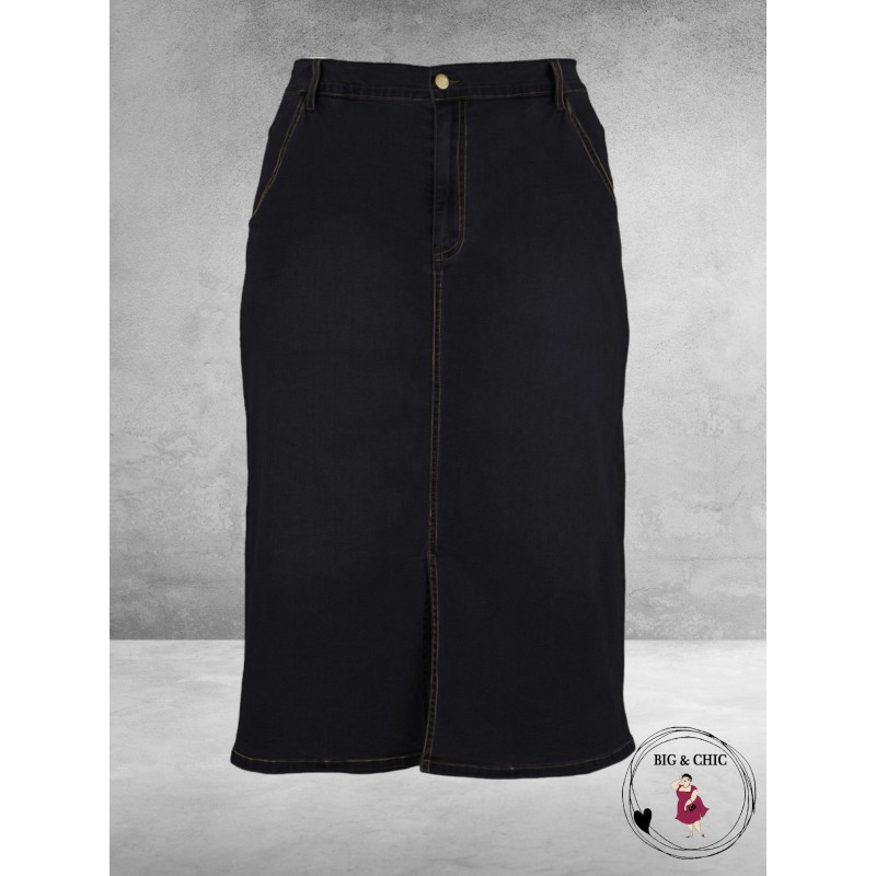 GOZZIP Spijkerrok Alena Black