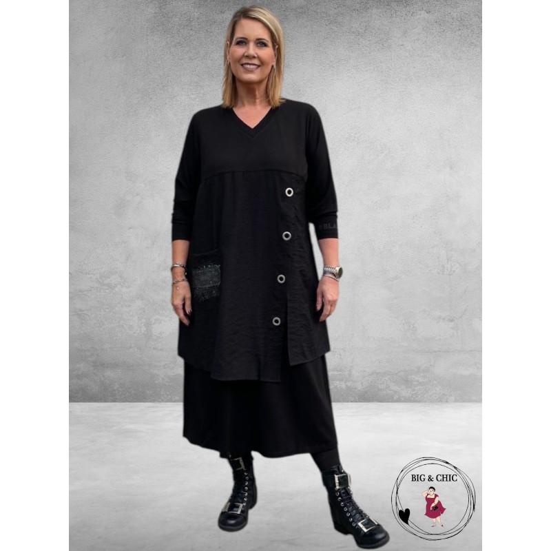 Gozzip Jurk Zwart Ingrid