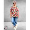 Leah Curve T-Shirt Kleurrijke Print 