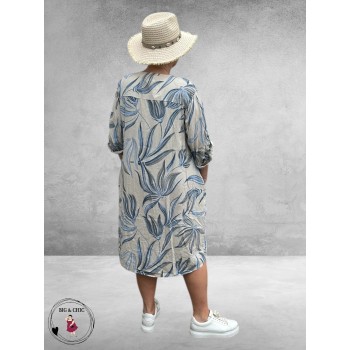 Leah Curve Tuniek-Jurk-Linnenmix 