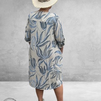 Leah Curve Tuniek-Jurk-Linnenmix 