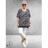 Leah Curve Shirt Stijlvol Zwart/Wit