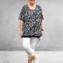 Leah Curve Shirt Stijlvol Zwart/Wit