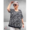 Leah Curve Shirt Stijlvol Zwart/Wit