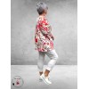 Leah Curve Shirt A-Lijn Flowers Rood Multi
