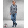 LEAH CURVE Trui Superzacht Bleu/Grijs