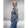 LEAH CURVE Trui Superzacht Bleu/Grijs
