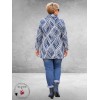 LEAH CURVE Trui Superzacht Bleu/Grijs