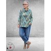 LEAH CURVE Trui Superzacht Antraciet/Groen