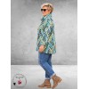 LEAH CURVE Trui Superzacht Antraciet/Groen