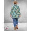 LEAH CURVE Trui Superzacht Antraciet/Groen