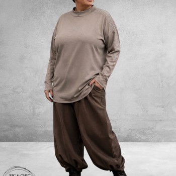 LEAH CURVE Shirt Superzacht Met Strass
