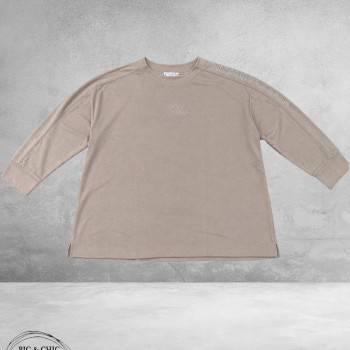 LEAH CURVE Shirt Superzacht Met Strass