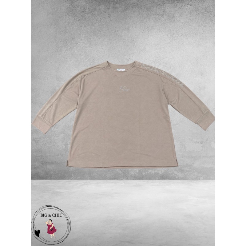 LEAH CURVE Shirt Superzacht Met Strass
