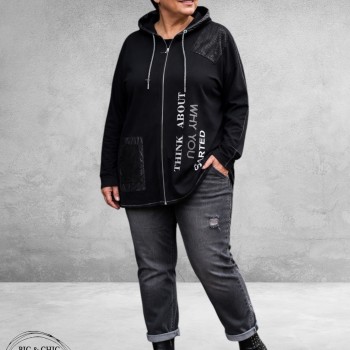 LEAH CURVE Vest Stoer Zwart Think About