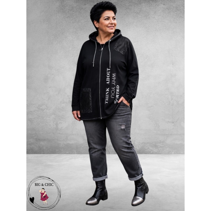 LEAH CURVE Vest Stoer Zwart Think About