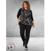 Leah Curve Shirt Constance Zwart/Wit