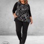 Leah Curve Shirt Constance Zwart/Wit