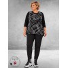 Leah Curve Shirt Constance Zwart/Wit
